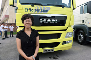 吳越新港物流:要時(shí)效，德國曼恩卡車用著很放心