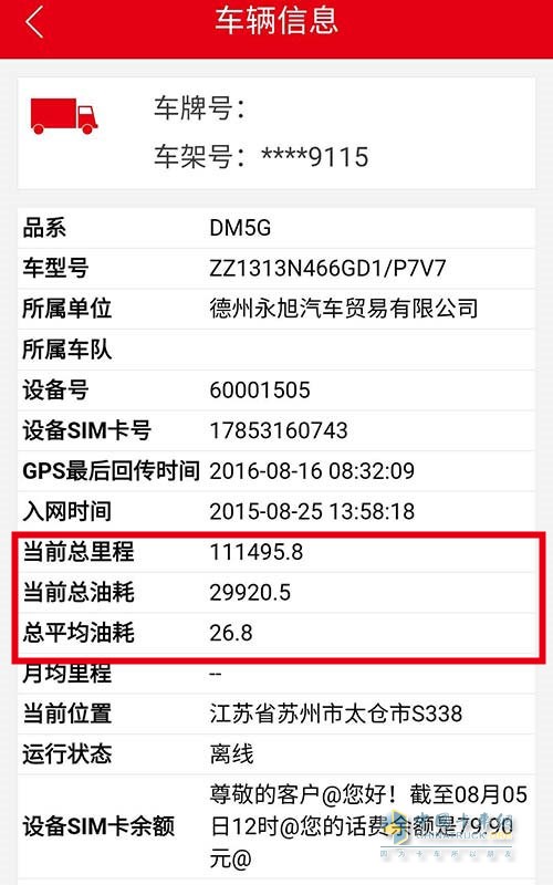智慧重汽監(jiān)測到的數據