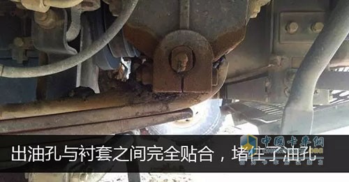 絕大多數(shù)鋼板銷打不進黃油，是因為鋼板銷的出油孔向下正好壓在了鋼板襯套上，在重力的作用下使得出油孔與襯套之間完全貼合，堵住了油孔造成黃油打不進的情況。