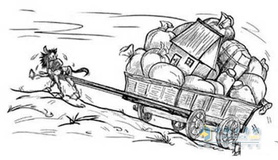 國內(nèi)很多卡車都是“小馬拉大車”