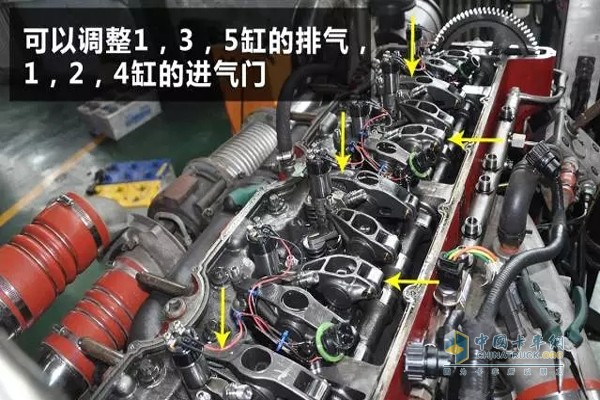 可以調(diào)整1、3、5缸的排氣，1、2、4缸的進(jìn)氣門