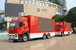 重慶街頭的慶鈴五十鈴消防宣傳車霸氣十足！