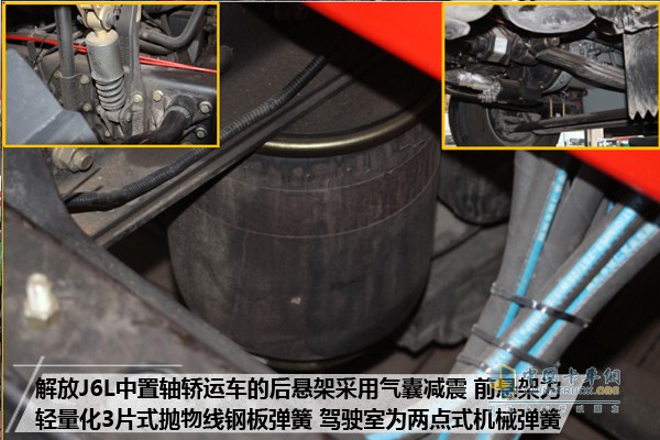 轎運實力新?lián)?解放J6L中置軸轎運車
