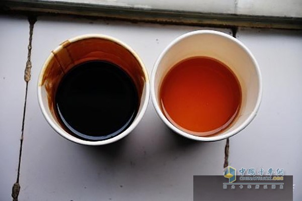 新舊機油顏色對比
