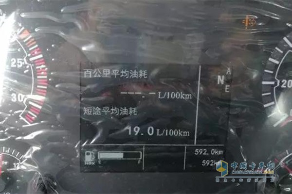 從山東濟(jì)南開到河南漯河，汕德卡車頭百公里油耗僅19升