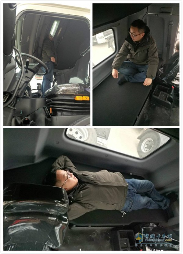 廣汽日野700臻值系寬體版牽引車(chē)駕駛室內(nèi)空間寬敞