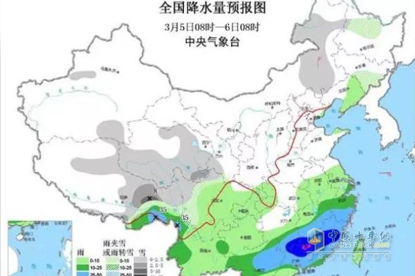 全國(guó)降雨預(yù)報(bào)表