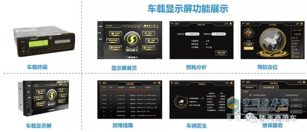 陜汽商用車(chē)車(chē)載顯示屏功能展示