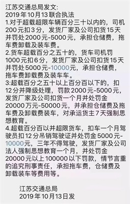 江蘇交通總局發(fā)布超限超載車(chē)輛整治措施