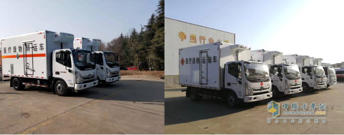 疫情當(dāng)前，時刻準(zhǔn)備著的福田奧鈴醫(yī)療廢物運輸車輛