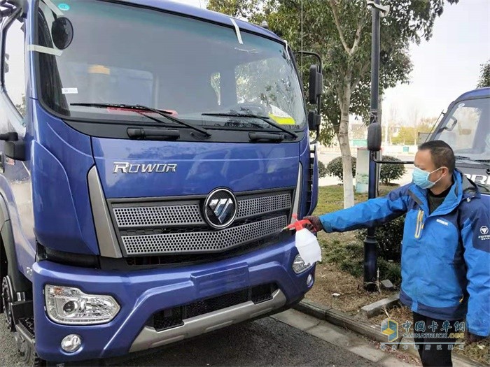 為福田瑞沃新車(chē)消毒