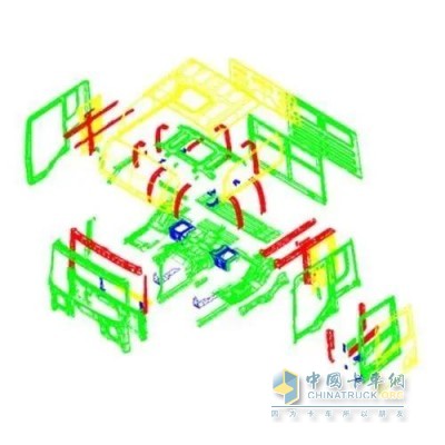 陜汽德龍獨有的龍骨式框架結(jié)構駕駛室