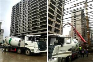 助力環(huán)保 三一重工純電動(dòng)混凝土攪拌車在陜西試運(yùn)行