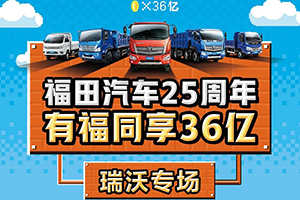 福田汽車25周年 ?有福同享36億-瑞沃專場(chǎng)，狂歡盛典燃情綻放