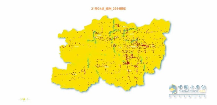 21號24點確認在鄭車輛共2954臺