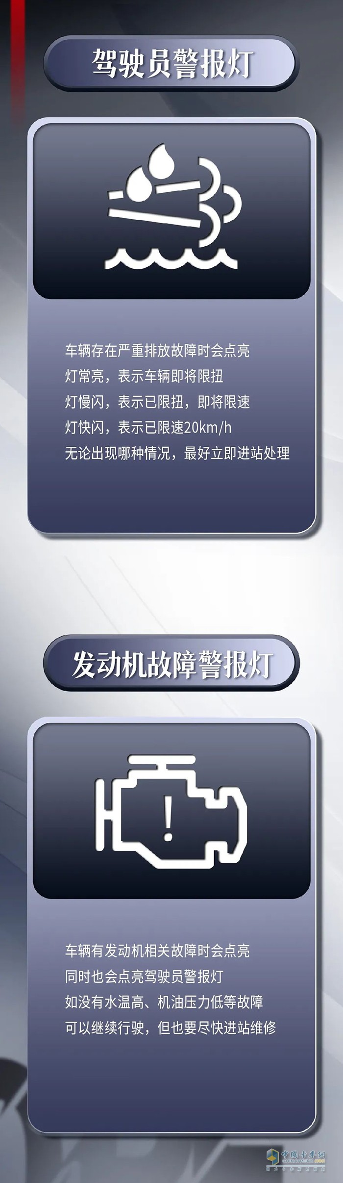 解放卡車 國(guó)六“燈語(yǔ)”大全車輛限速限扭