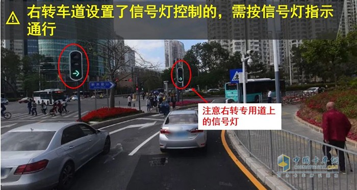 交通信號(hào)燈 路口右轉(zhuǎn) 正確方式