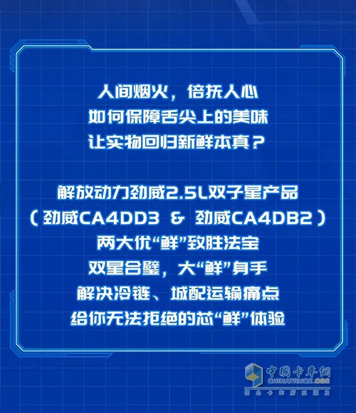 解放動(dòng)力 冷鏈城配 勁威2.5L雙子星。