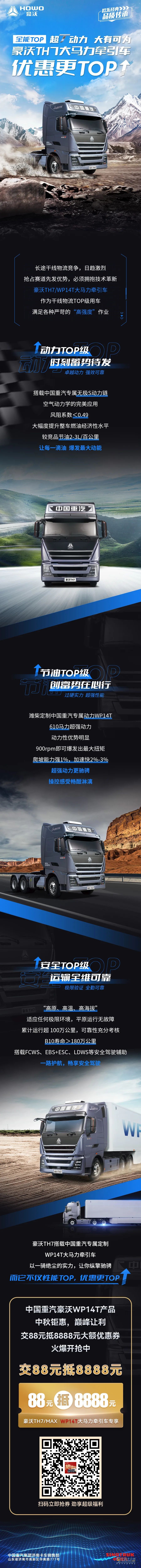 豪沃大馬力牽引車鉅惠豪禮來了！