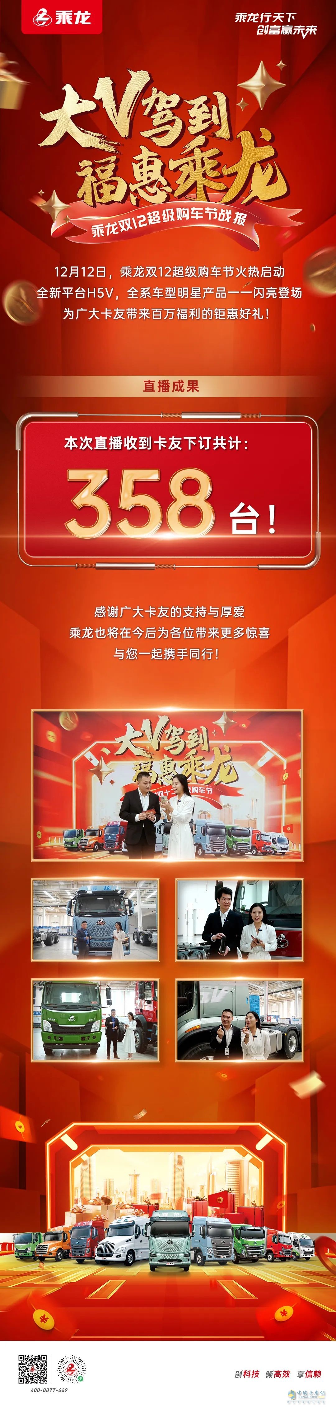 乘龍卡車雙十二送喜報！