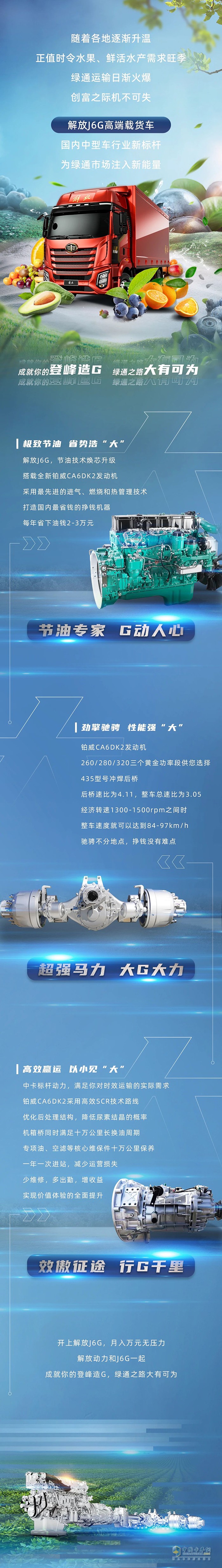 解放動(dòng)力助力J6G，綠通之路大有可為