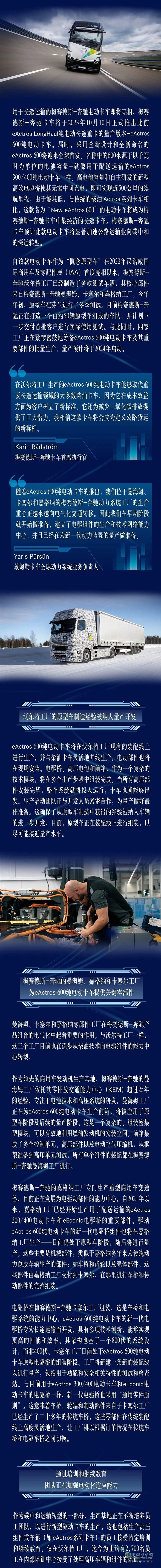 官宣！梅賽德斯-奔馳eActros LongHaul純電動(dòng)長(zhǎng)途重卡量產(chǎn)版10月全球首發(fā)