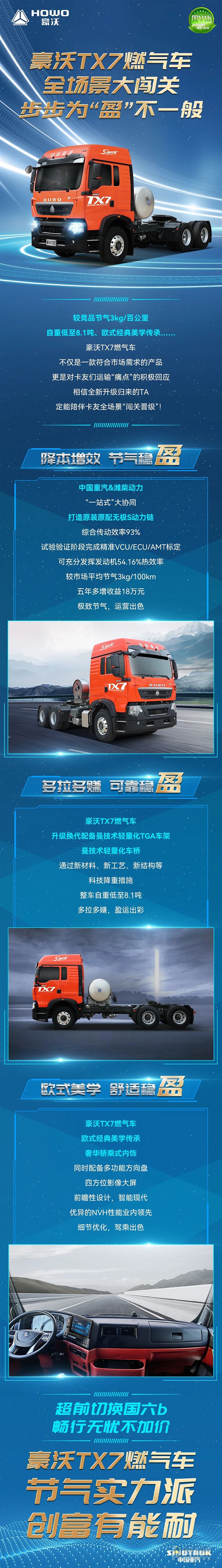 豪沃TX7燃氣車全場景大闖關，步步為盈不一般！
