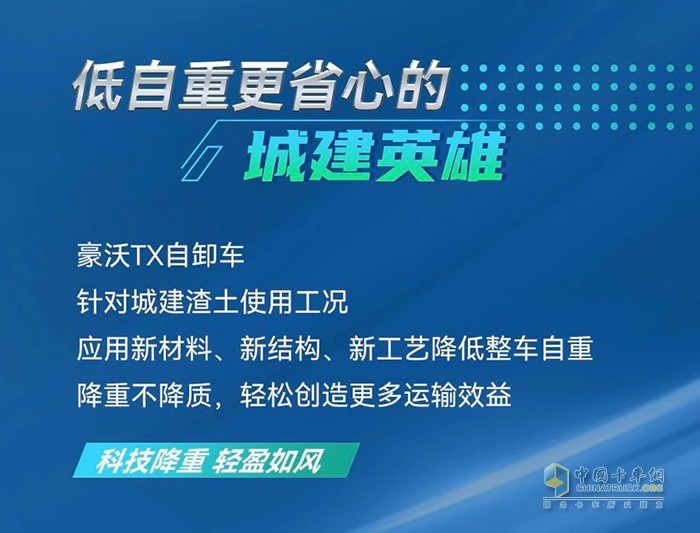 城市煥新季，由我來助力！豪沃TX自卸車勇做城建排頭兵！
