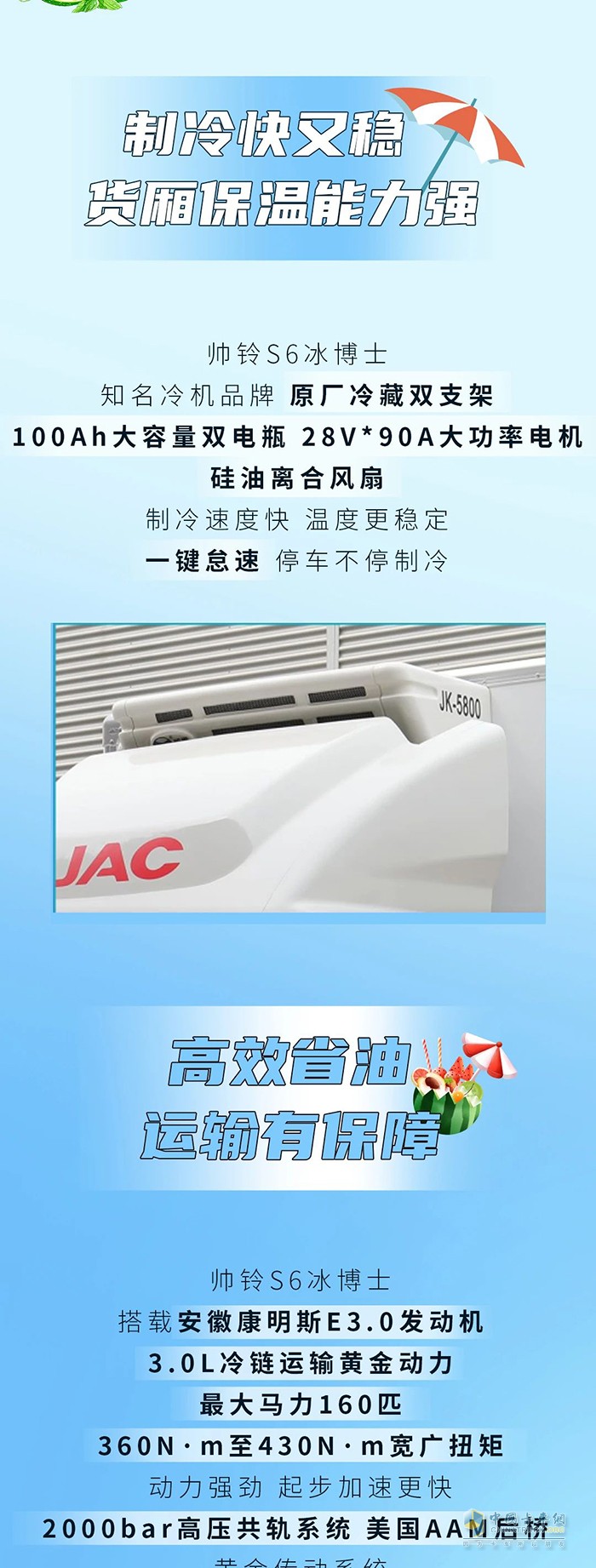 江淮1卡冷鏈1號·帥鈴S6冰博士馭“鮮”有方！