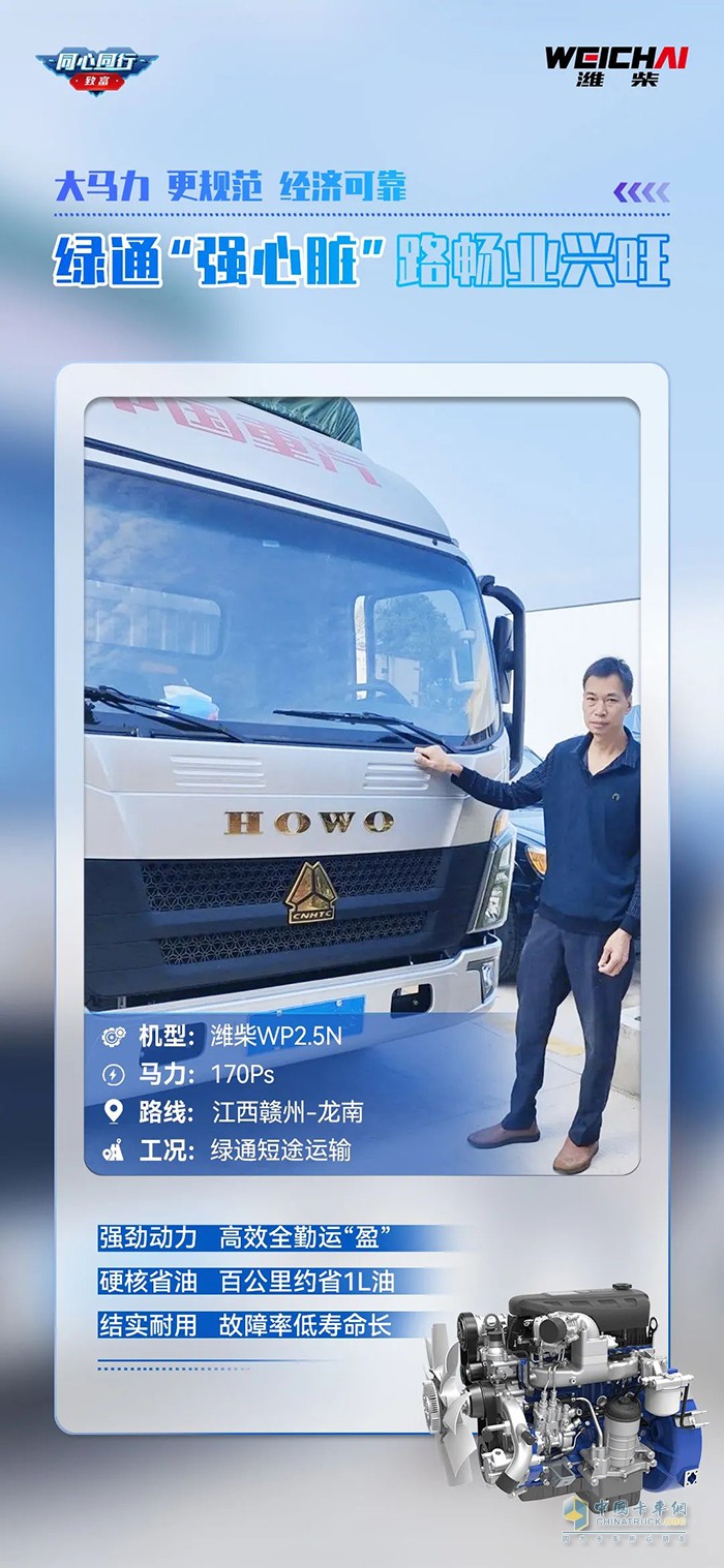 城際綠通，就選濰柴WP2.5N，讓新鮮食材一步到位！
