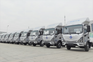 福田汽車新能源汽車商丘首批地產(chǎn)車成功下線，啟幕綠色出行新篇章