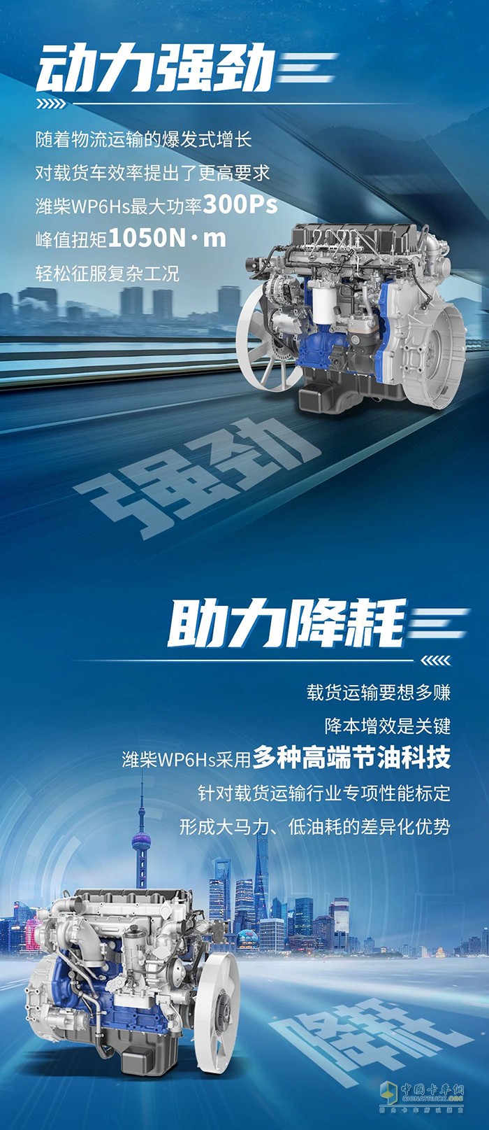燃擎芯生濰柴WP6Hs超級動力，賦能載貨未來！
