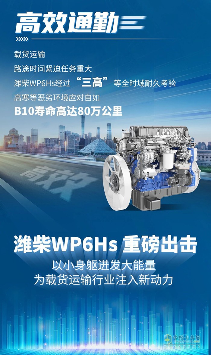 燃擎芯生濰柴WP6Hs超級動力，賦能載貨未來！