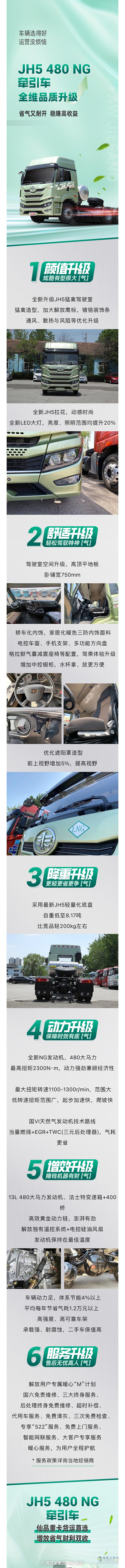 高性價(jià)比NG典范 解放青汽JH5 480 NG牽引車(chē)意氣風(fēng)發(fā)