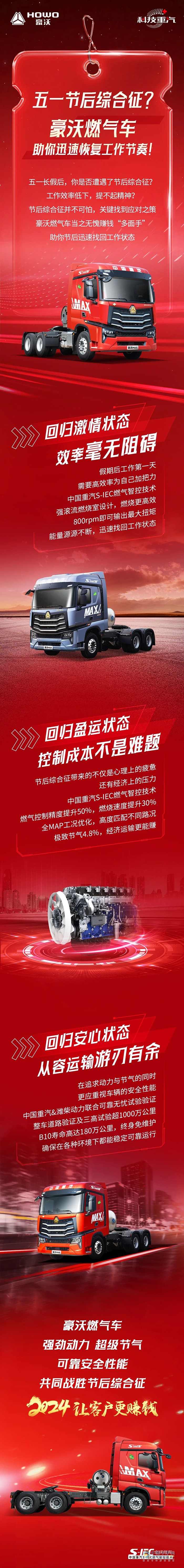五一節(jié)后綜合征？豪沃燃?xì)廛?chē)助你迅速恢復(fù)工作節(jié)奏！