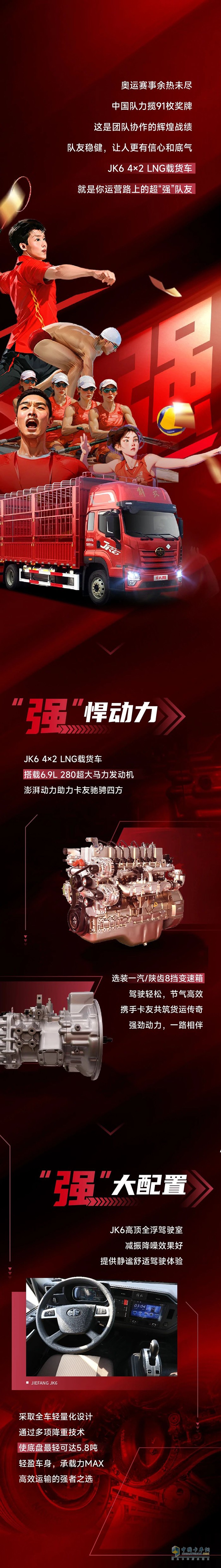 你的超“強”隊友-解放青汽JK6 4×2 LNG載貨車來了！