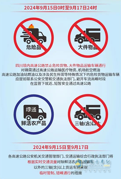 中秋假期全國各省?；愤\(yùn)輸車輛限行匯總！