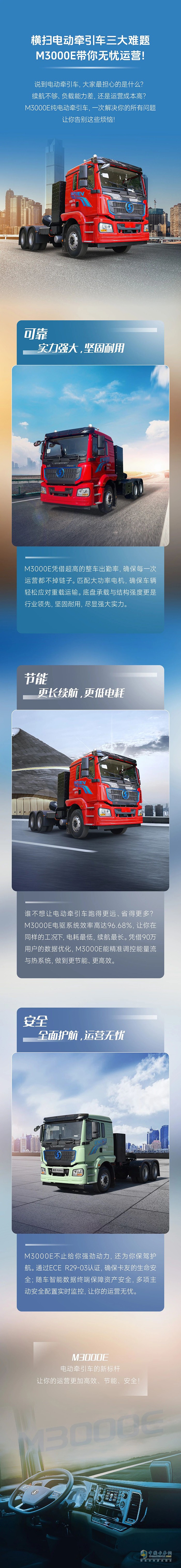 橫掃電動(dòng)牽引車三大難題，陜汽M3000E帶你無(wú)憂運(yùn)營(yíng)！