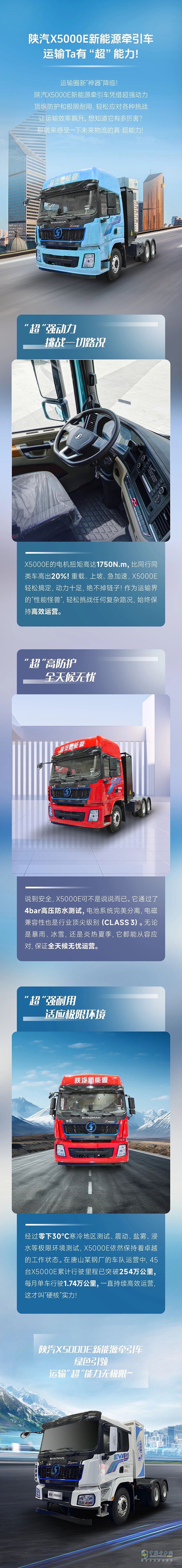 陜汽X5000E新能源牽引車，運輸Ta有“超”能力！