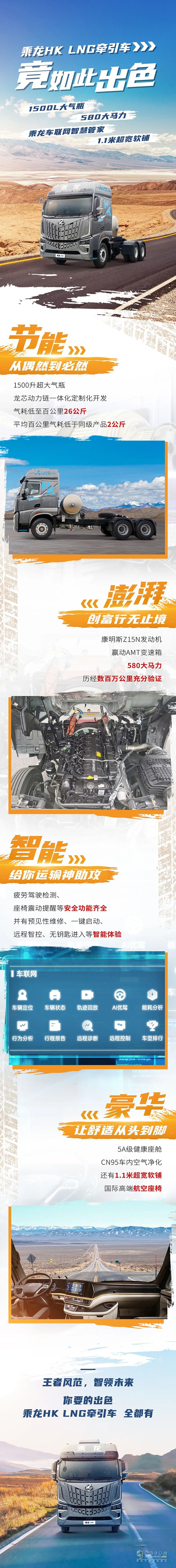 大氣瓶大馬力！乘龍HK LNG牽引車竟如此出色？