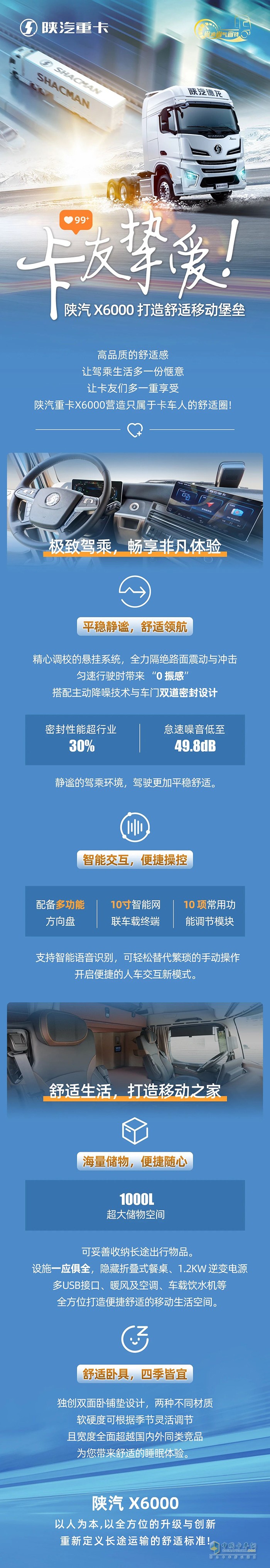 卡友摯愛！陜汽X6000打造舒適移動堡壘!