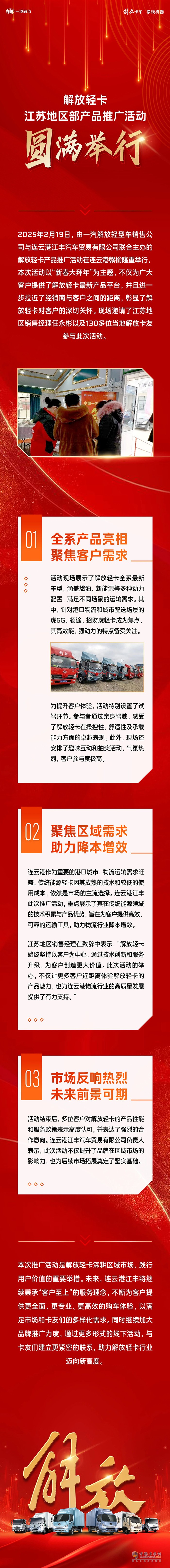 解放輕卡江蘇地區(qū)部產(chǎn)品推廣活動(dòng)圓滿(mǎn)舉行