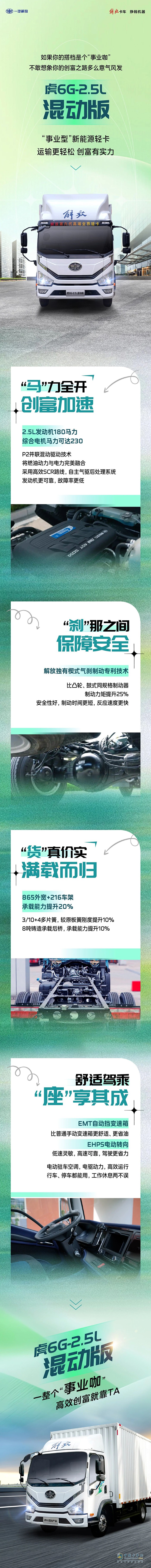 　“事業(yè)咖”！解放輕卡虎6G-2.5L混動(dòng)版，創(chuàng)富路上意氣風(fēng)發(fā)！