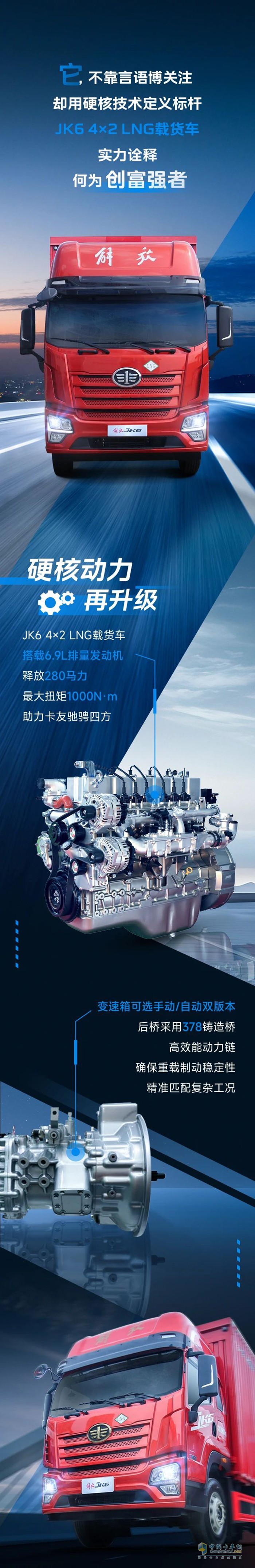 解放青汽JK6 4×2載貨車不語，只一味地賺錢