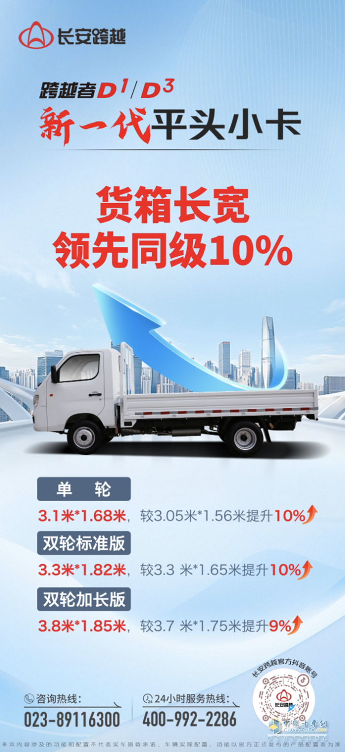 長安跨越者D1/D3:貨箱長寬同級領(lǐng)先！