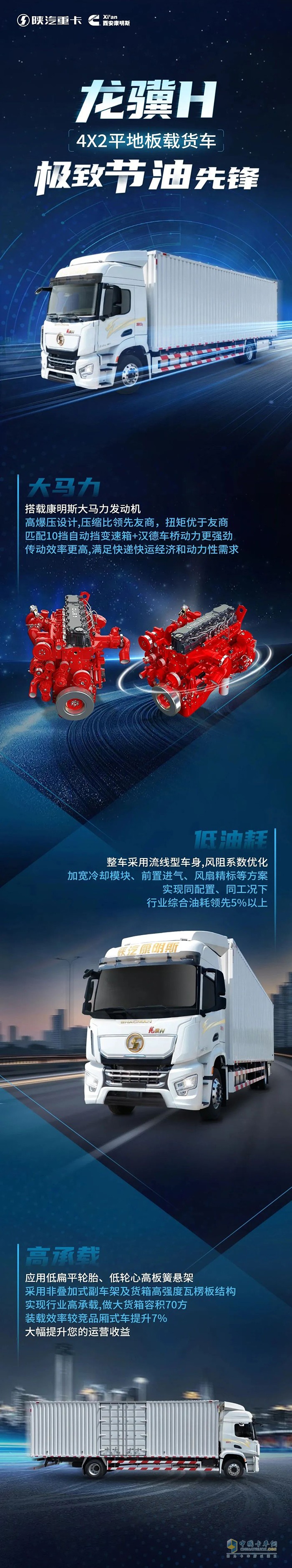 快遞快運節(jié)油高手，陜汽龍驥H大單橋越跑賺越多！