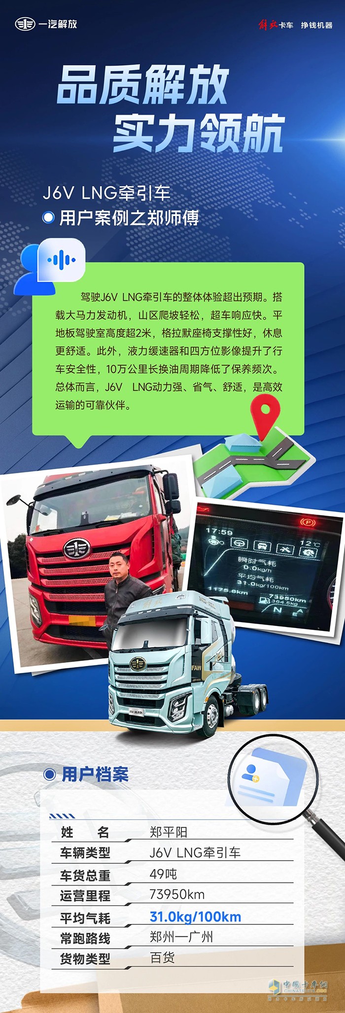 效率高，氣耗低，解放J6V值得推薦！