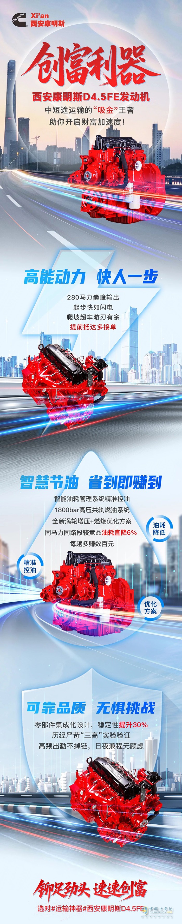 賺錢選對“吸金”王，西康D4.5FE動力制勝中短途運輸！