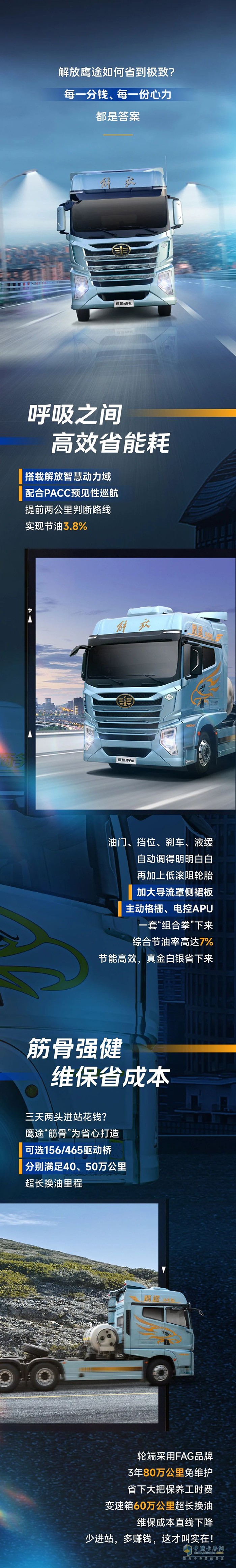 我是解放鷹途，一輛省到極致的卡車……