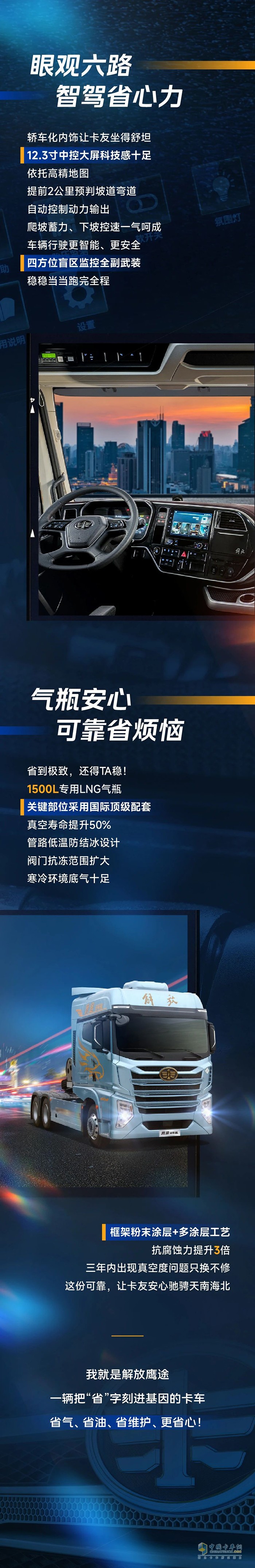 我是解放鷹途，一輛省到極致的卡車……
